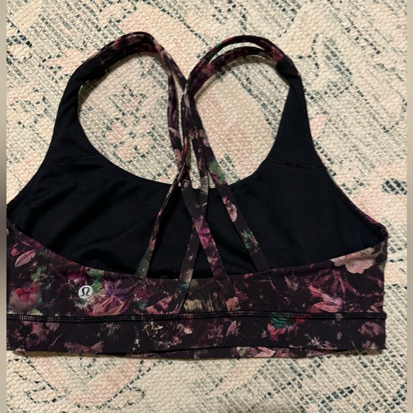 Lululemon Energy Bra Floral Illusion Antique White Multi Size 10 - Picture 8 of 8